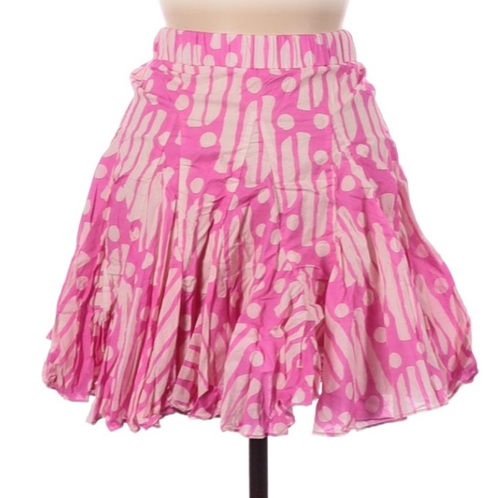 Rhode Pink Ruffle Hilary Mini Skirt - Picture 2 of 8